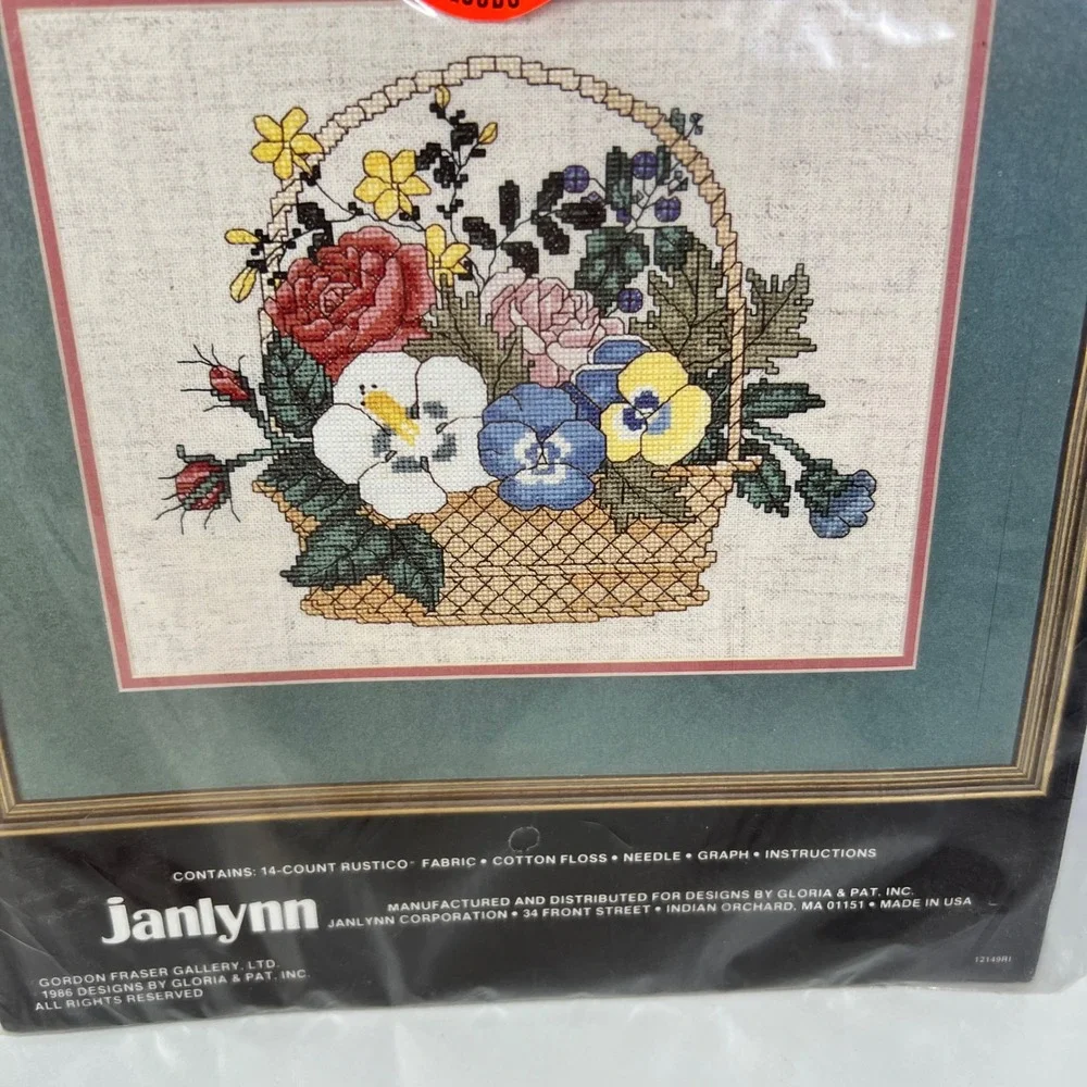 Janlynn Spring Bouquet Counted Cross Stitch Kit 59-26 Vintage 1986 Gloria & Pat‎